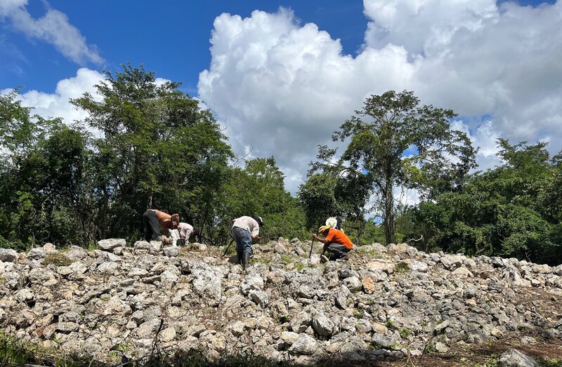 Trabajadores de la construcción en una obra