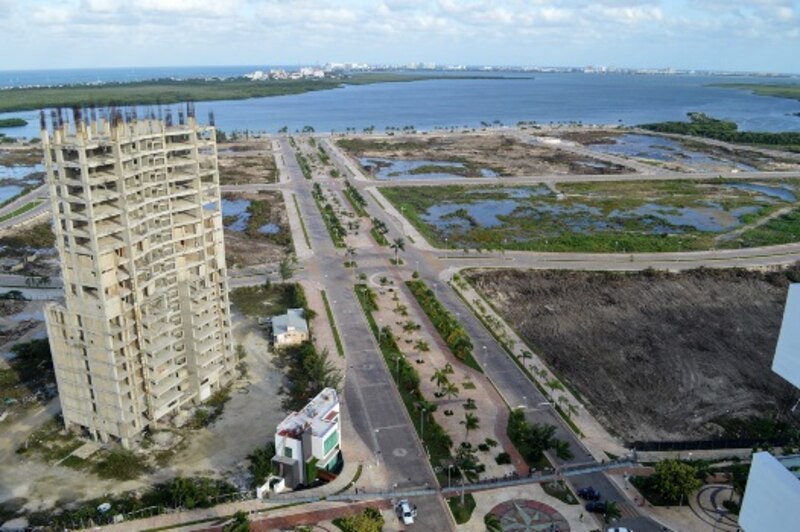 Vista aérea de Cancún, Quintana Roo, México