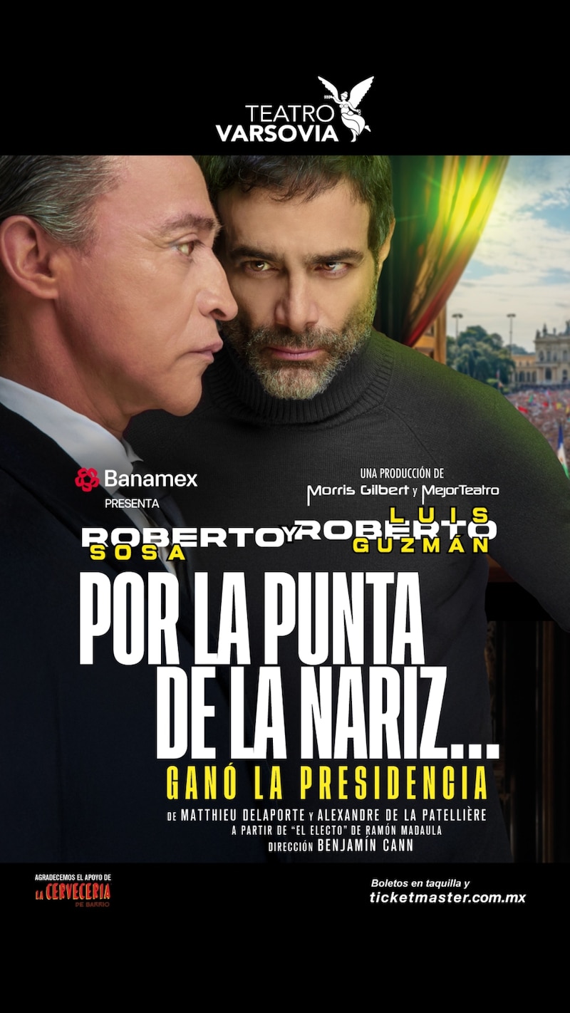 Póster oficial de la obra "Por la punta de la nariz"