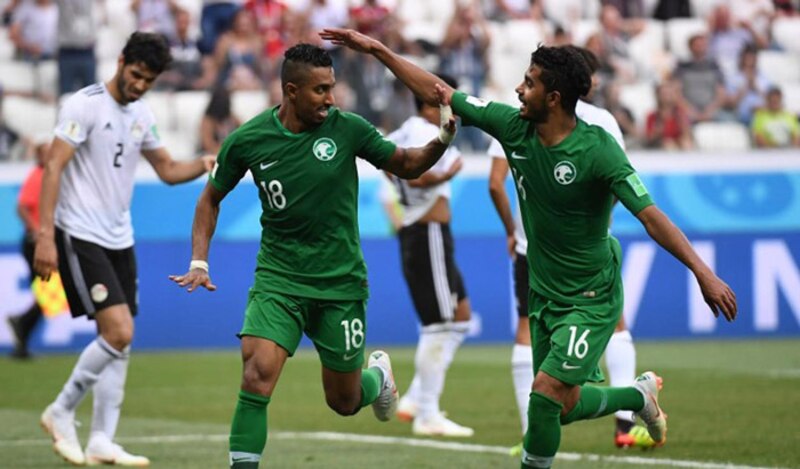 Arabia Saudita celebra su victoria sobre Egipto