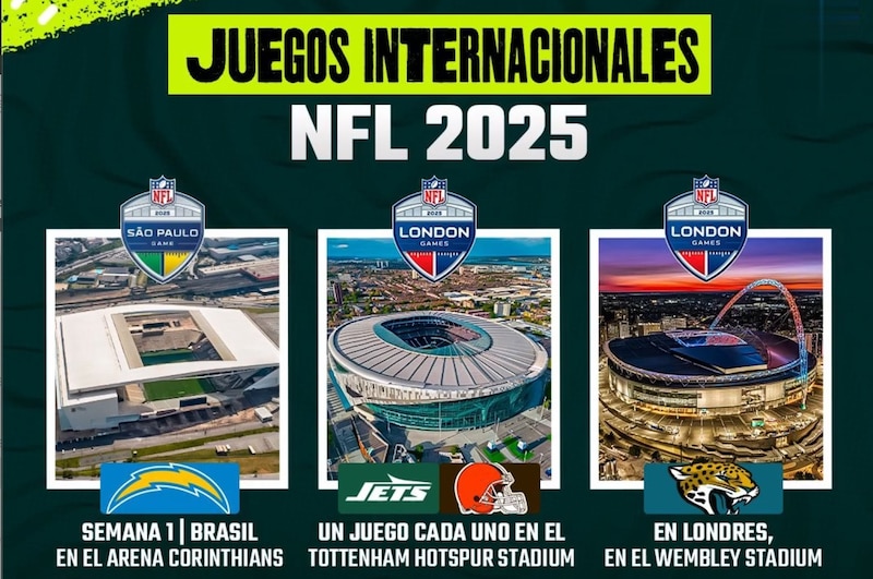 Juegos Internacionales NFL 2025 y equipos oficiales.