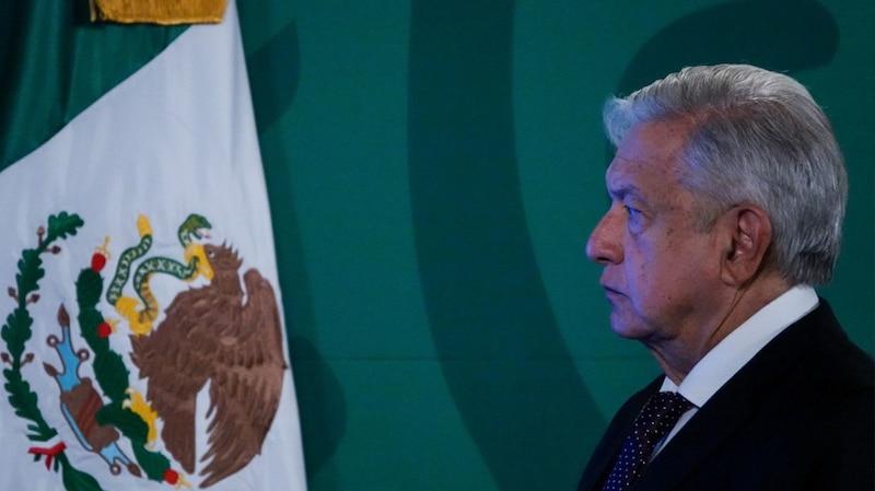 El presidente mexicano, Andrés Manuel López Obrador, durante una conferencia de prensa.