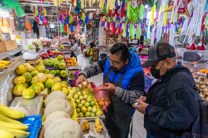 Mercado de frutas y verduras en México