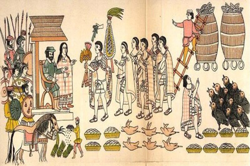Hernán Cortés y Moctezuma II