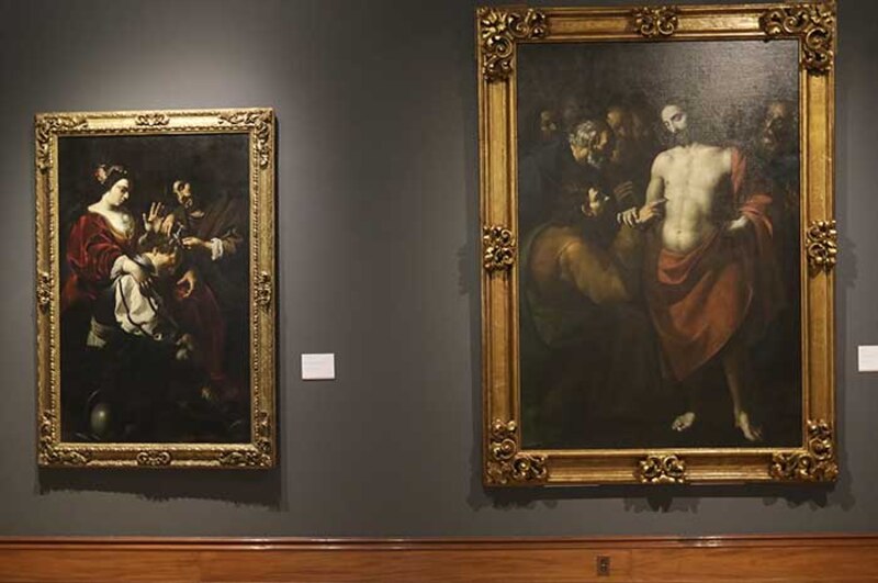 Dos pinturas al óleo de estilo barroco.