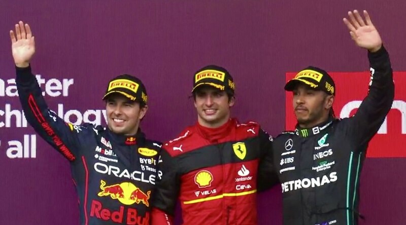 Celebración en el podio del Gran Premio de Austria 2022