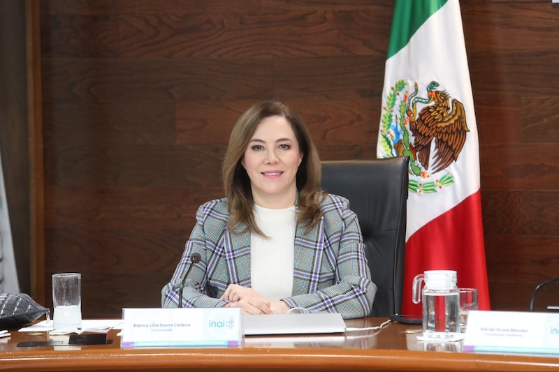 Blanca Lilia Ibarra Cadena durante su intervención en el Pleno del INAI sobre la relevancia del acceso a la información ambiental