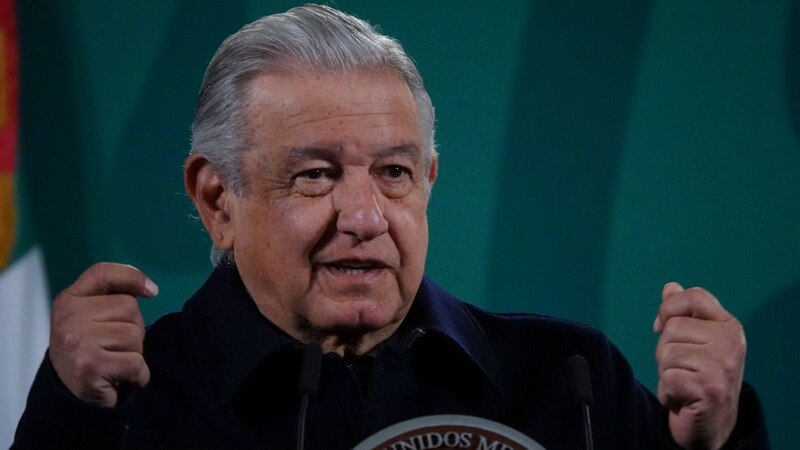 El presidente Andrés Manuel López Obrador durante una conferencia de prensa.