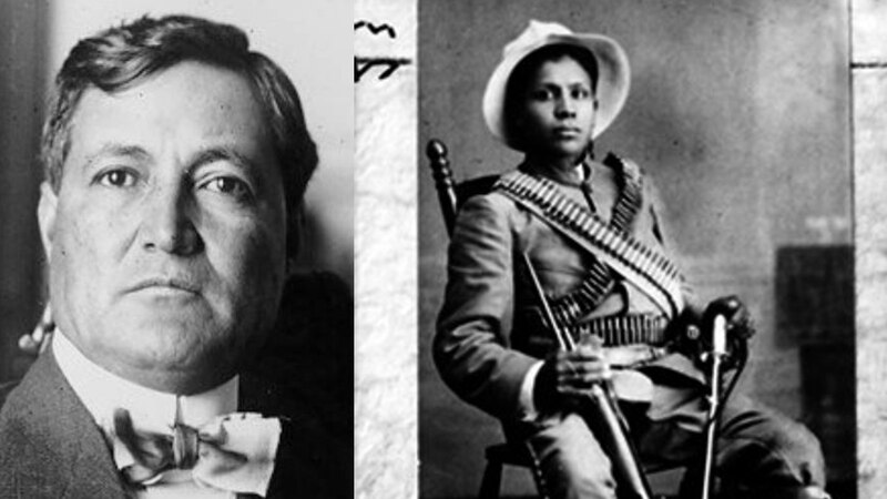 Emiliano Zapata y Francisco Villa, líderes de la Revolución Mexicana