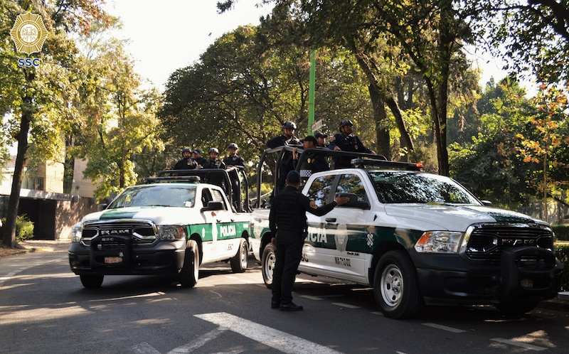 Policía de la Ciudad de México detiene a presuntos delincuentes