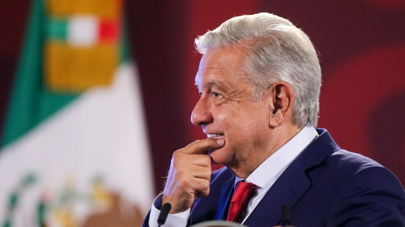El presidente Andrés Manuel López Obrador durante una conferencia de prensa.