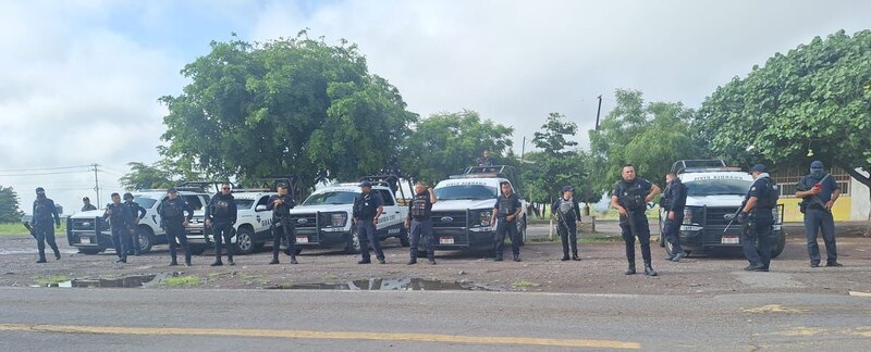 Policías mexicanos en formación