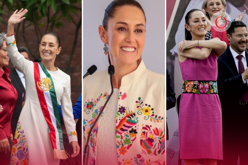 Vanessa Friedman, directora de Moda del diario internacional, destacó la manera en que Claudia Sheinbaum combina la vestimenta tradicional con bordados y tejidos indígenas.