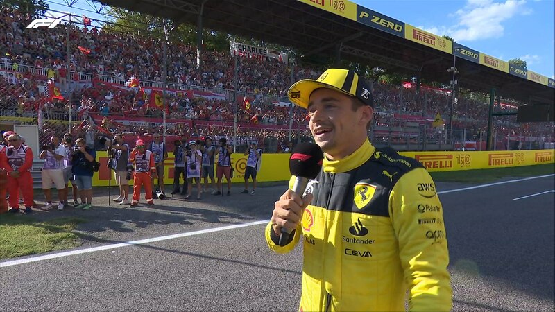 Carlos Sainz celebra su victoria en el Gran Premio de Italia
