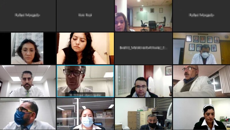Reunión virtual de médicos
