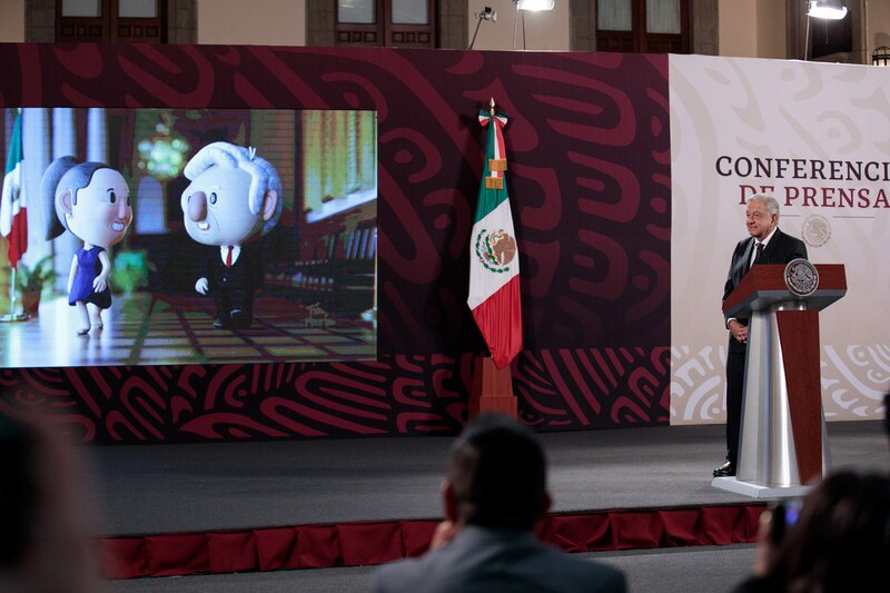 El presidente López Obrador da una conferencia de prensa