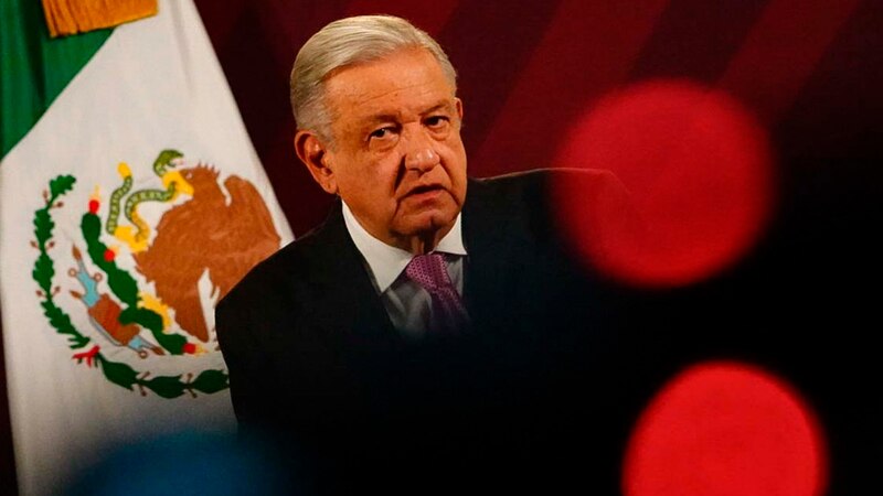 El presidente Andrés Manuel López Obrador durante una conferencia de prensa.