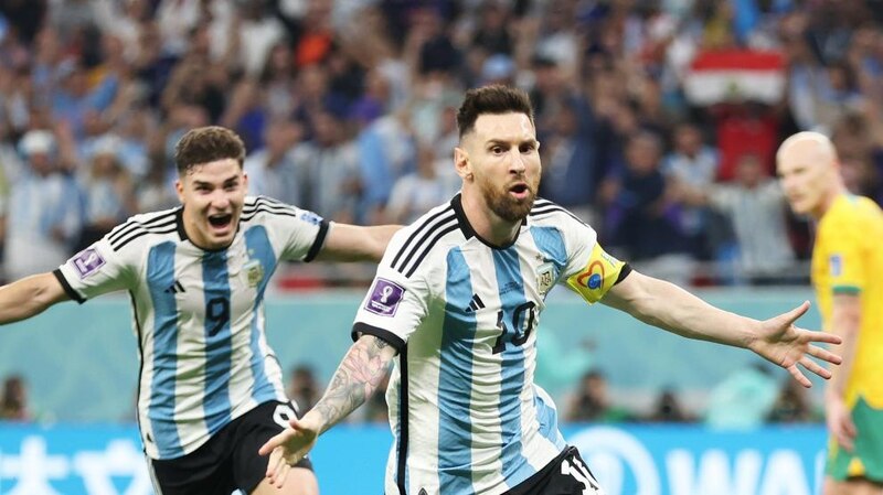 Lionel Messi celebra el gol de la victoria de Argentina
