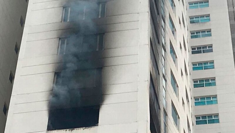 Incendio en un edificio