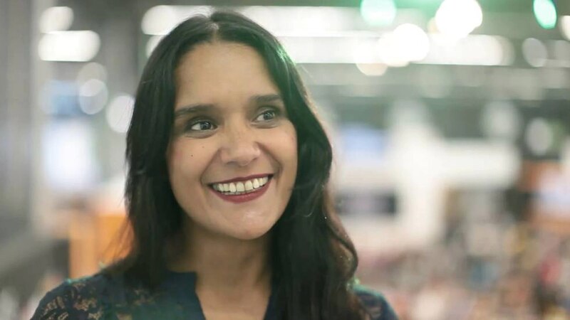 La escritora española María Dueñas, en la presentación de su última novela.