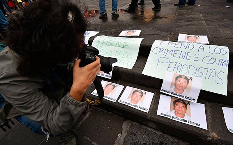 Periodistas mexicanos exigen justicia por el asesinato de Julio Valdivia