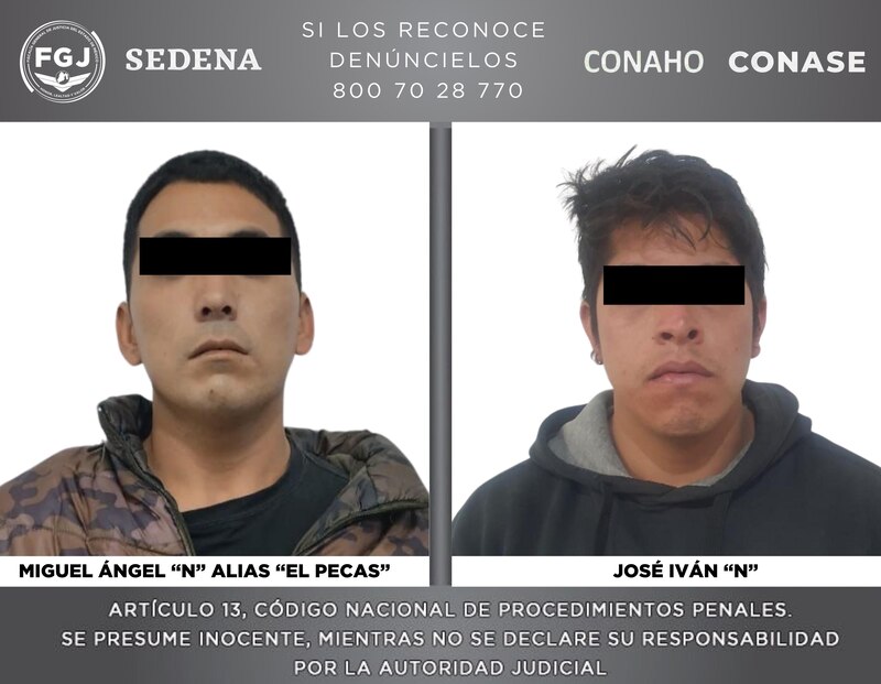 Title: Se buscan a dos hombres por delitos en el Estado de México