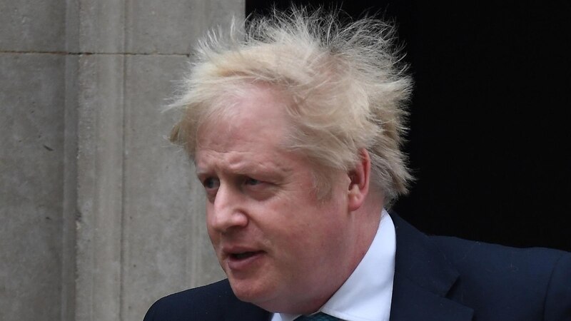 Boris Johnson, el primer ministro británico, en una conferencia de prensa.