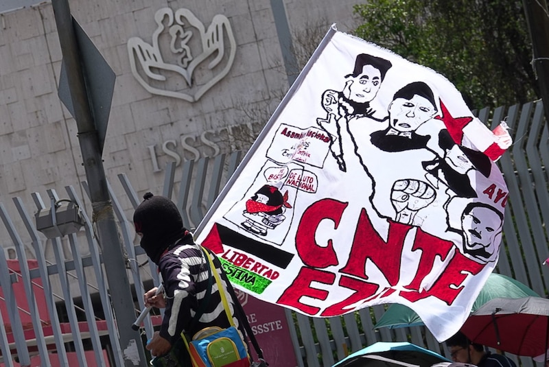 Integrante de la Coordinadora Nacional de Trabajadores de la Educación (CNTE)