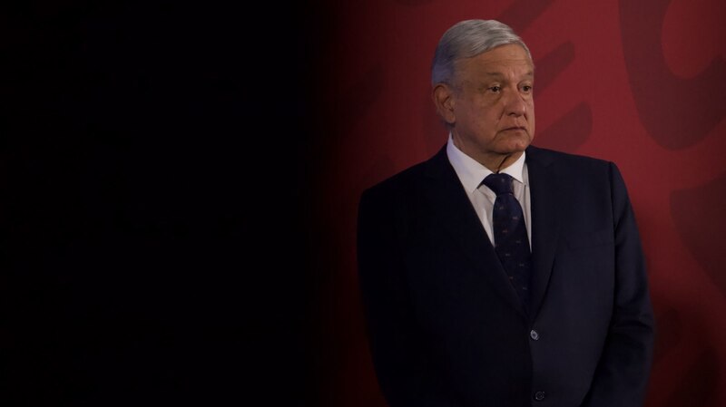 El presidente Andrés Manuel López Obrador durante una conferencia de prensa.