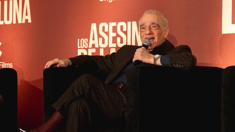 El actor Robert De Niro en la presentación de su nueva película "Los asesinos de la luna llena"