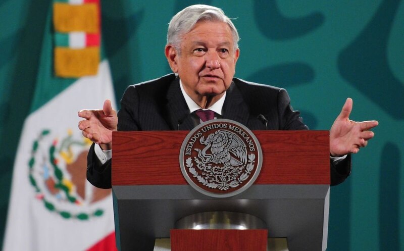 El presidente Andrés Manuel López Obrador da un discurso.