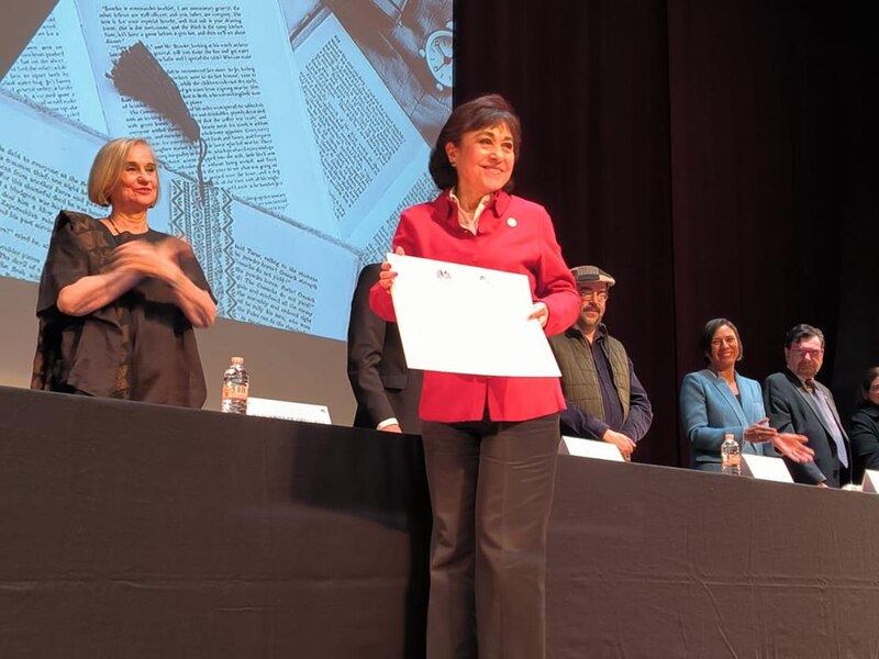 Entrega de premios en un evento