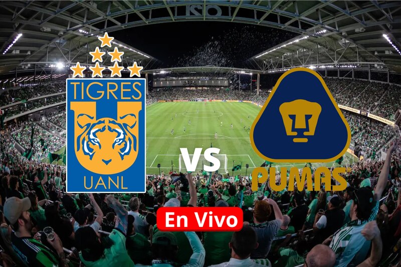 Partido Tigres vs Pumas en el estadio Q2 Stadium, Austin, Texas