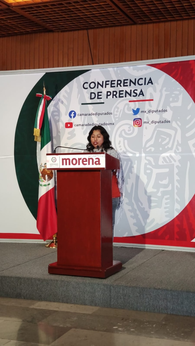 Conferencia de prensa de la diputada federal por Morena, Yeidckol Polevnsky