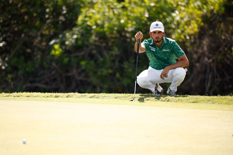 El golfista mexicano Abraham Ancer durante el torneo.