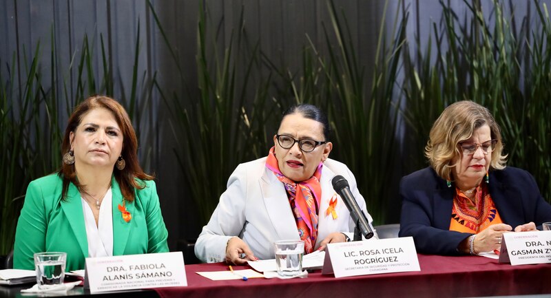 - Conferencia de prensa sobre la seguridad en el país.