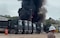 Reportan incendio en instalaciones del Tren Maya 