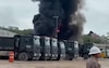 Reportan incendio en instalaciones del Tren Maya 