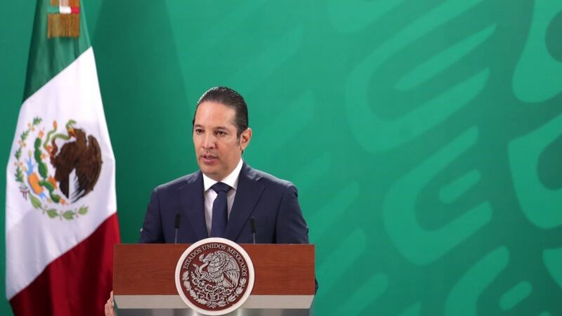 El presidente de México, Enrique Peña Nieto, da un discurso.