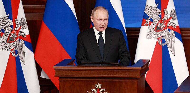 El presidente ruso, Vladimir Putin, pronuncia un discurso ante la nación
