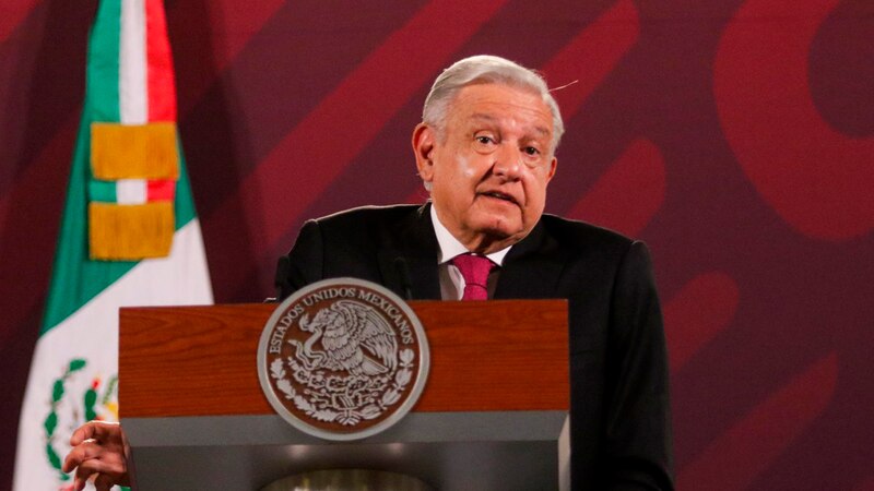 El presidente Andrés Manuel López Obrador durante una conferencia de prensa en Palacio Nacional.