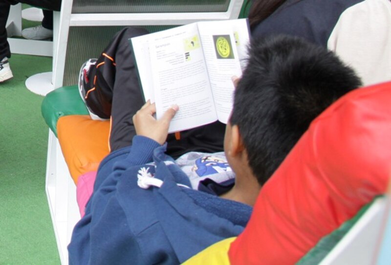 Niño leyendo un libro