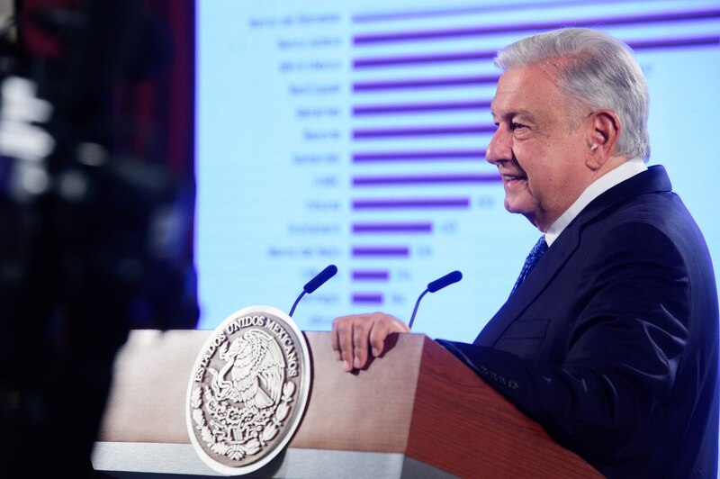 El presidente Andrés Manuel López Obrador durante una conferencia de prensa