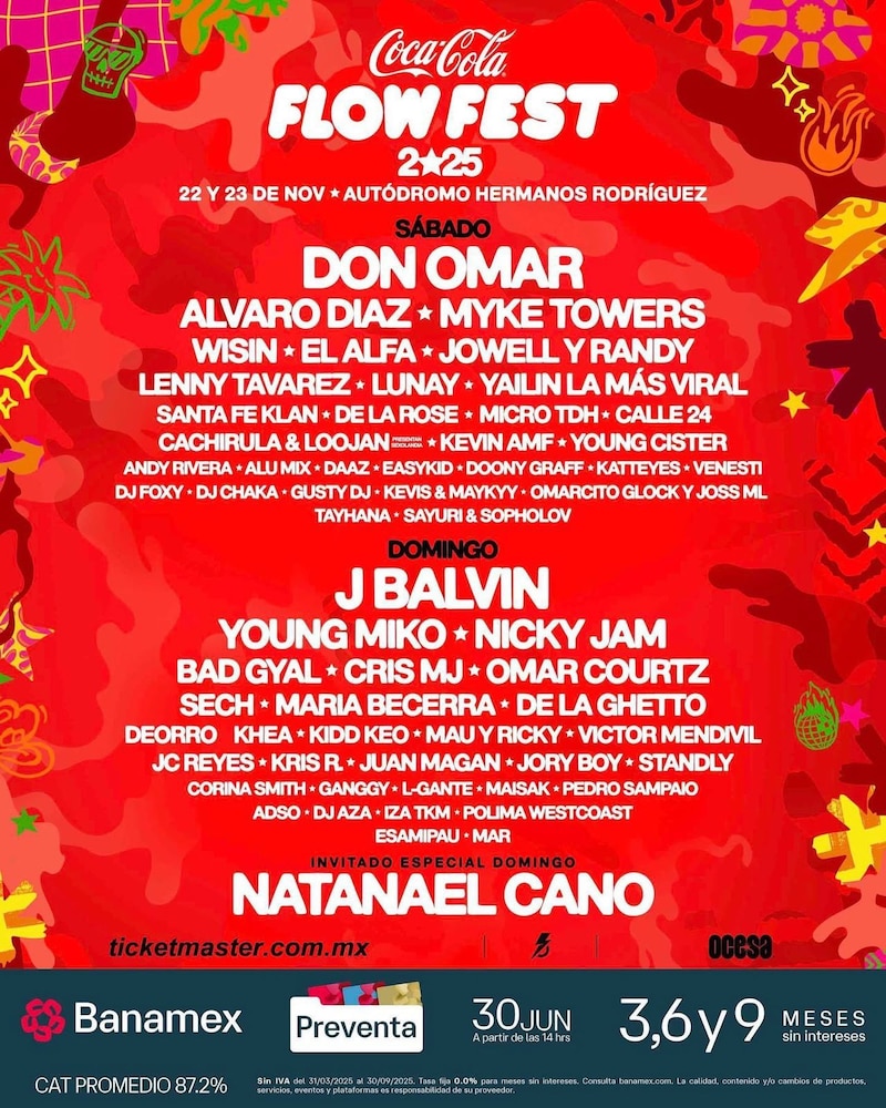 Cartel oficial del Coca-Cola-Flow-Fest-2025