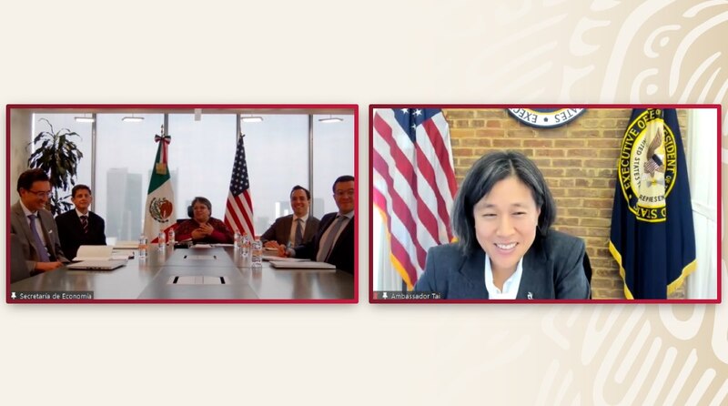 Reunión virtual entre la Secretaria de Economía de México y la Embajadora de Estados Unidos
