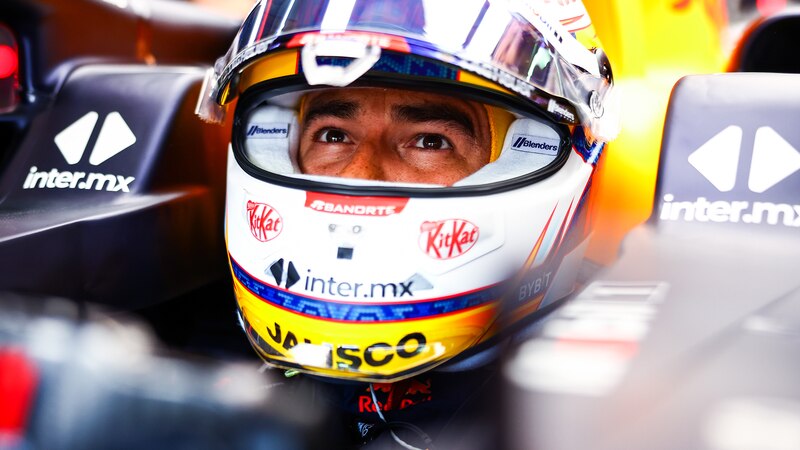 El piloto mexicano Sergio Pérez, de Red Bull, durante una carrera de Fórmula 1.
