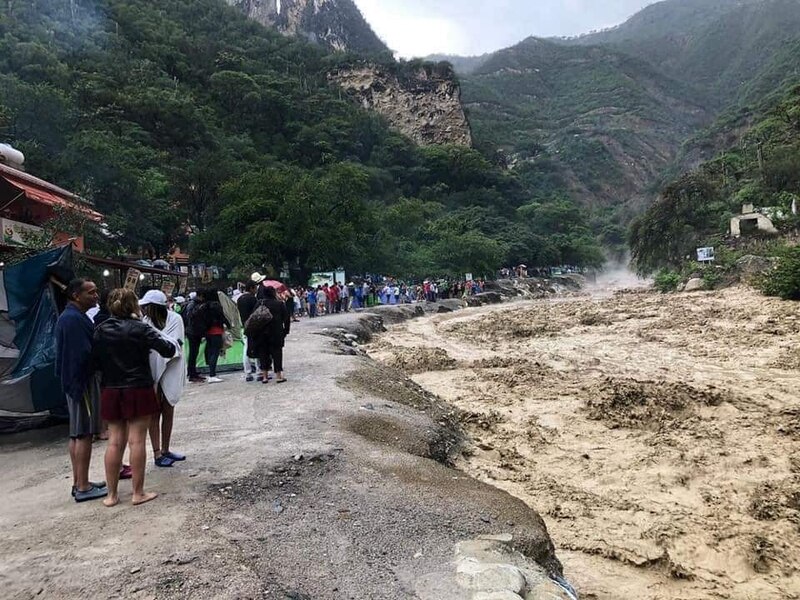 Inundación en el río La Antigua, Guatemala