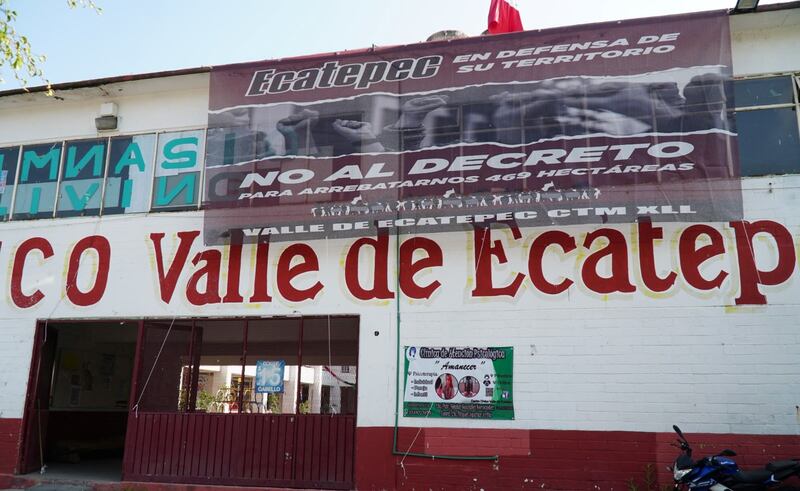 Title: Protesta en Ecatepec contra el decreto para arrebatarles 469 hectáreas