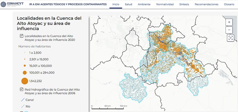 Localidades en la Cuenca del Alto Atoyac y su área de influencia