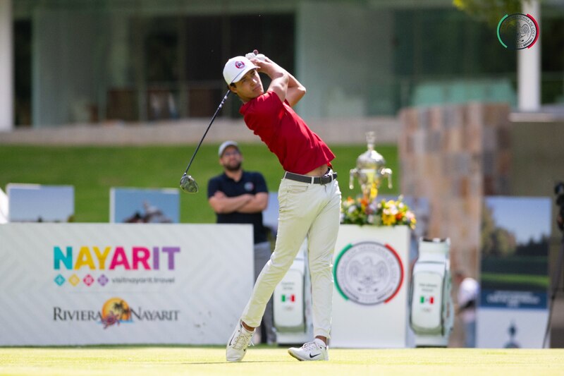 Golfista mexicano Abraham Ancer durante un torneo